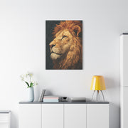 Textured Lion Portrait Painterly Close-Up Wall Art & Canvas Print