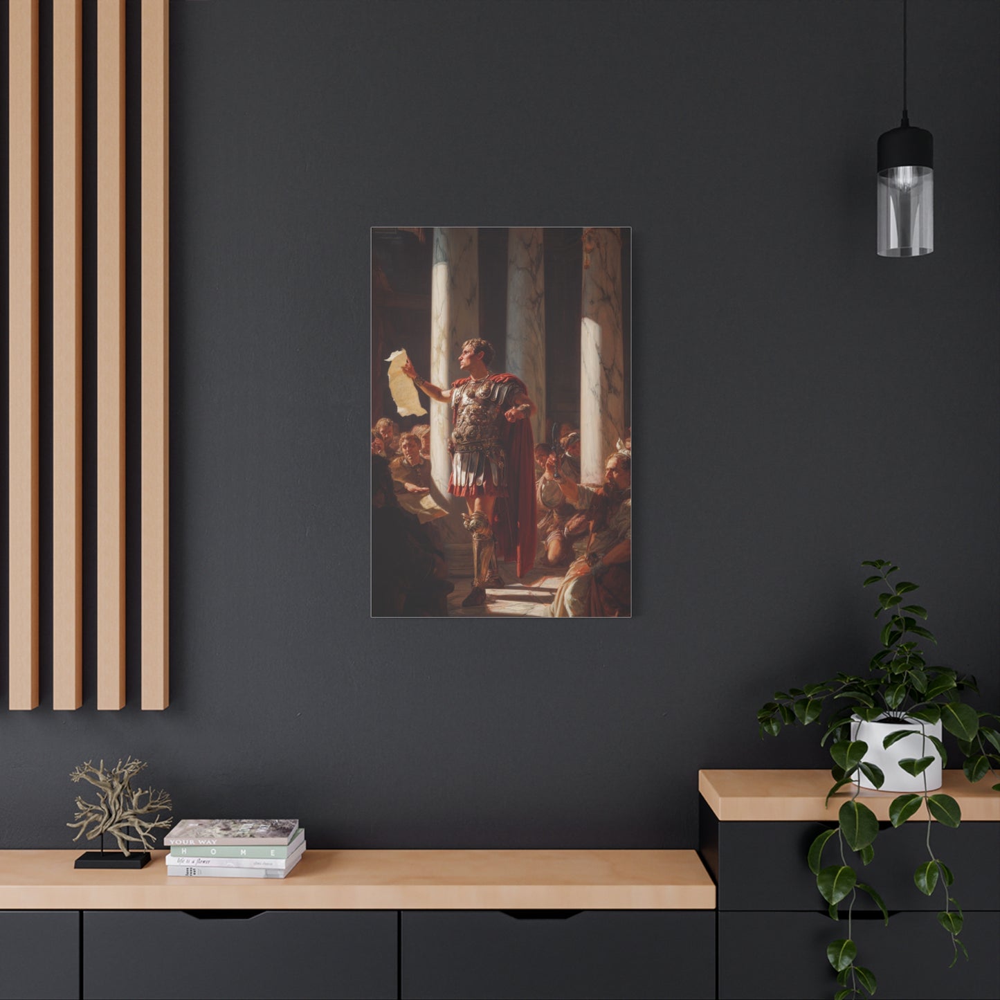 Julius Caesar Proclaiming Authority In The Roman Senate Wall Art & Canvas Print