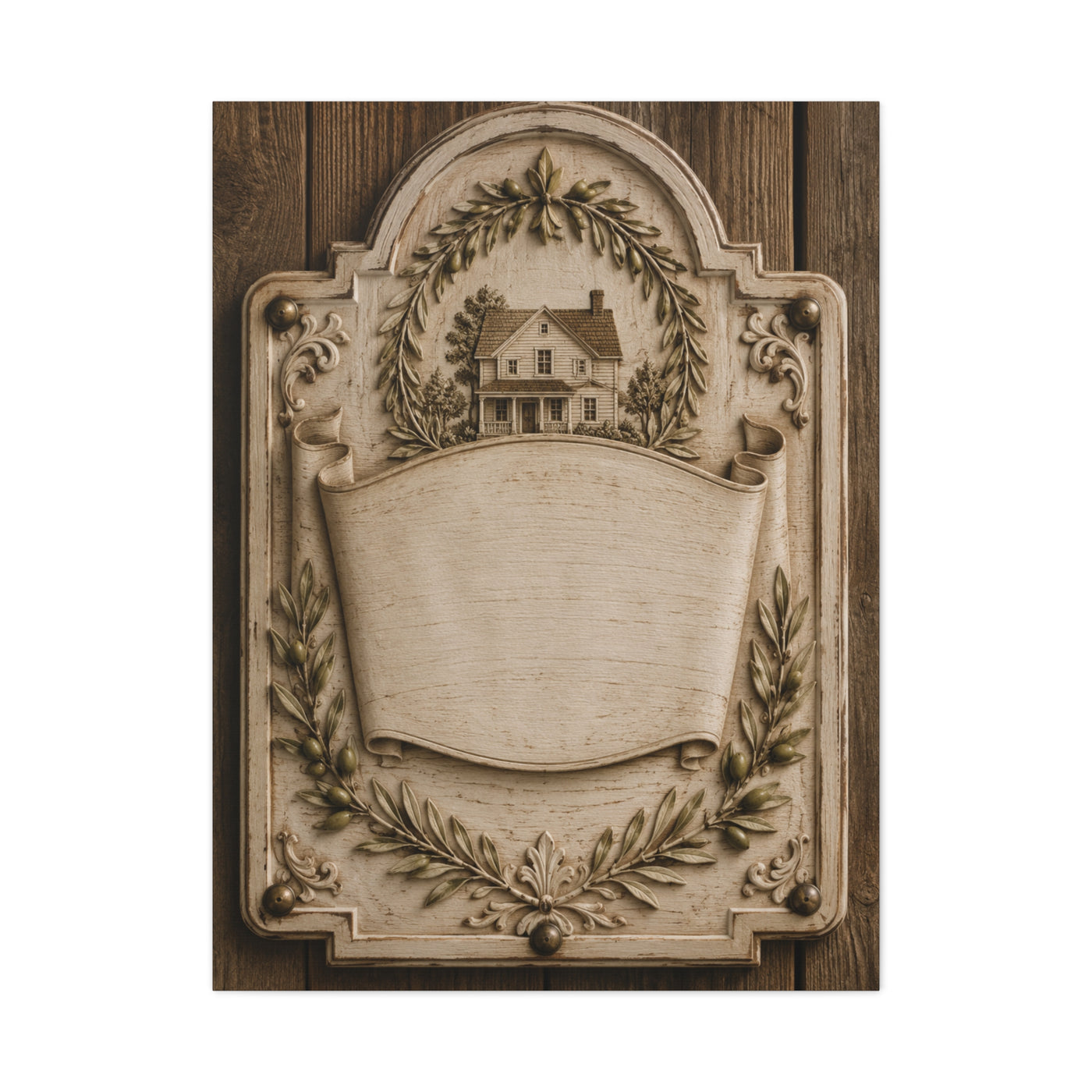 Home Blessing Carved Scripture Plaque Wall Art & Canvas Print