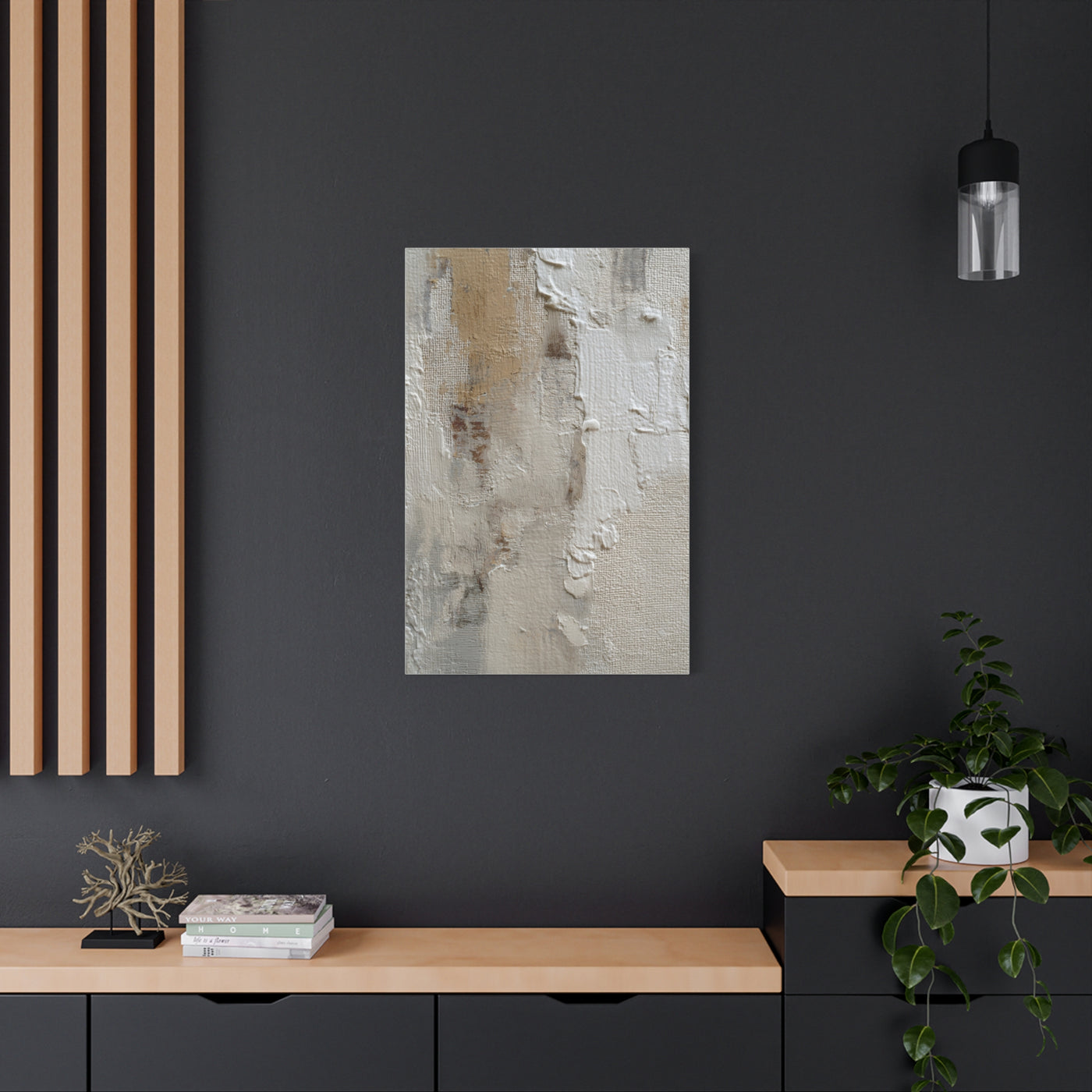 Minimalist Textured Neutral Abstract Wall Art & Canvas Print