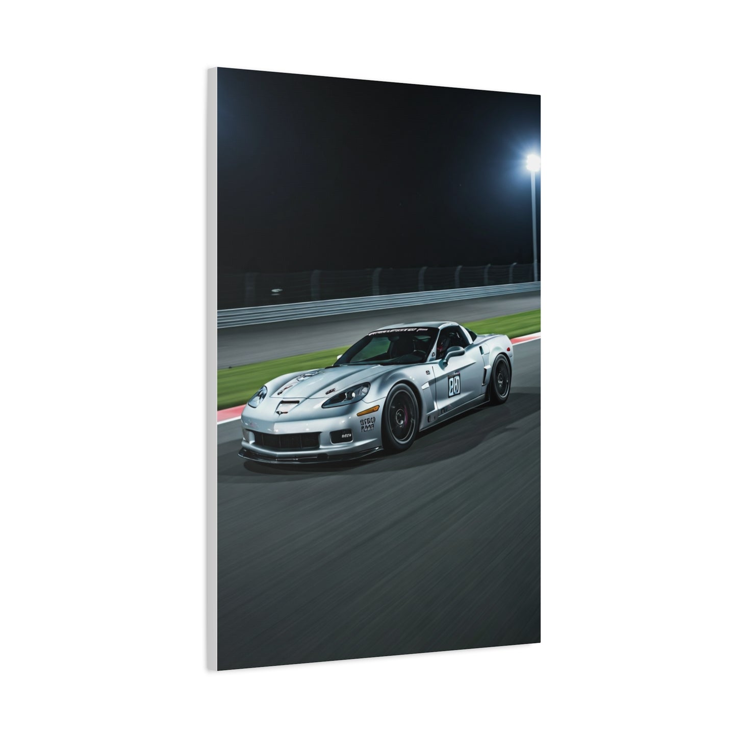 2013 Chevrolet Corvette C6 Z06 Night Race Scene Wall Art & Canvas Prints