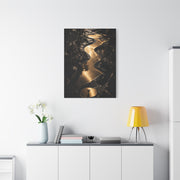 Sculptural Gold Golf Terrain Wall Art & Canvas Print