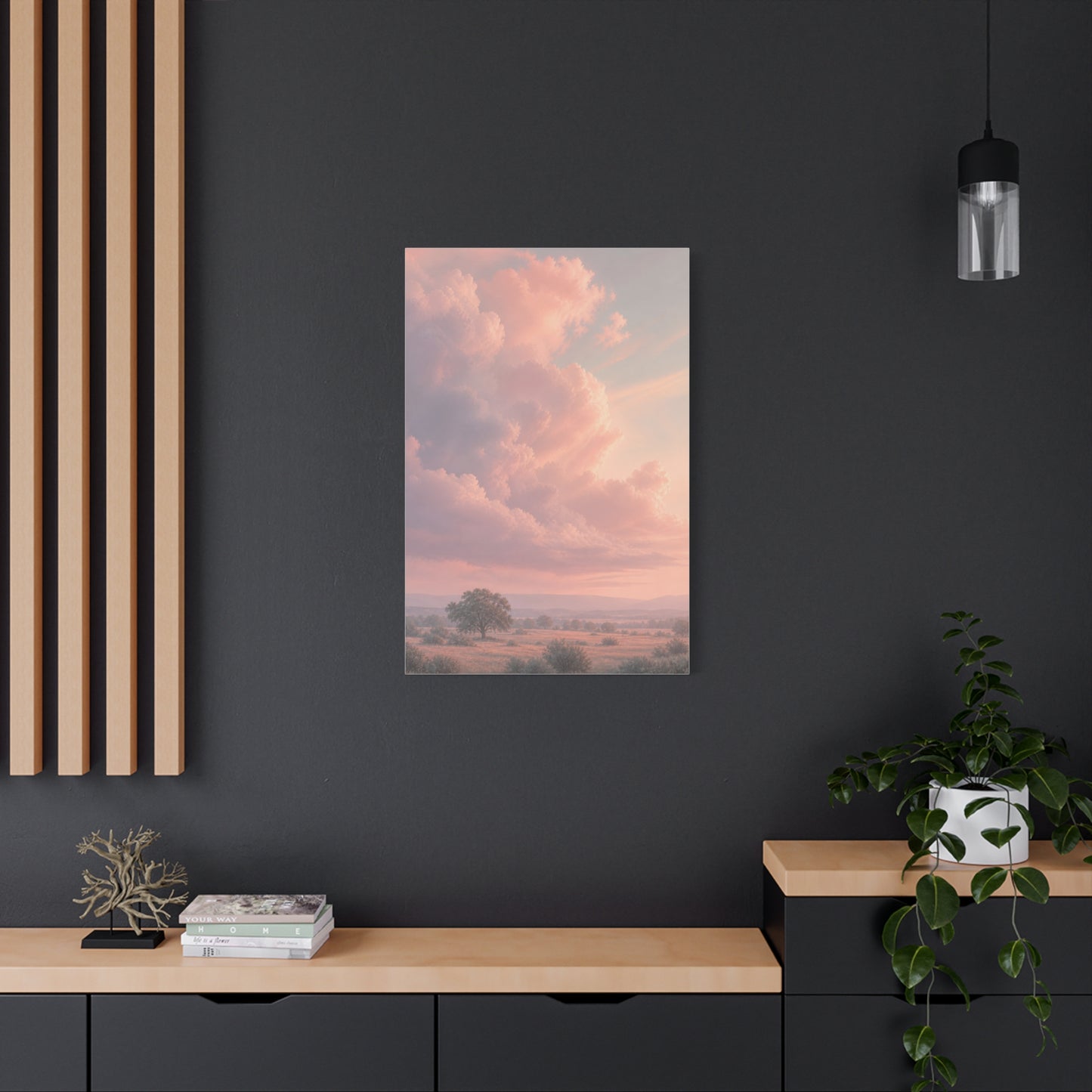 Blush Cloudscape Landscape Wall Art & Canvas Print