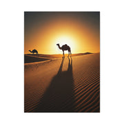 Lone Ostrich in Desert Sunset Wall Art & Canvas Prints