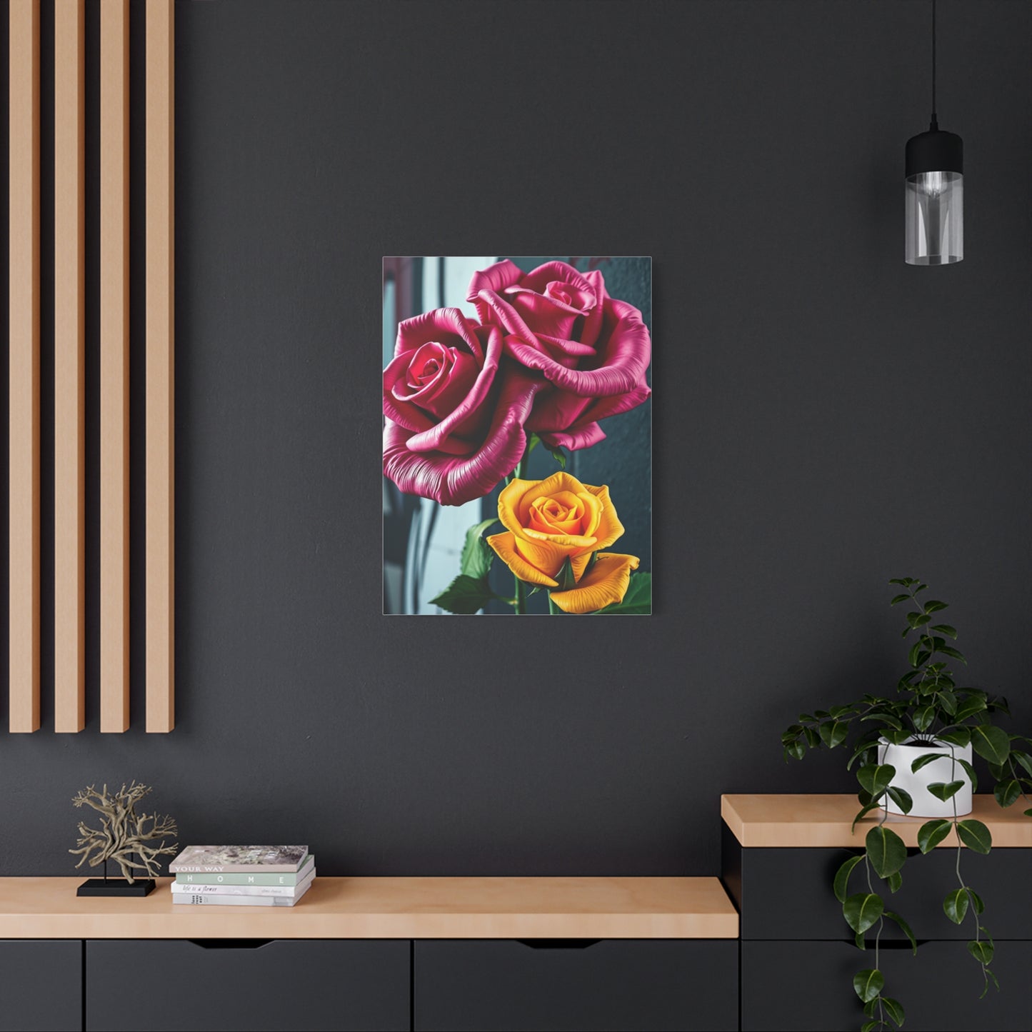 Luxe Blossom Graffiti Canvas Wall Art & Canvas Print