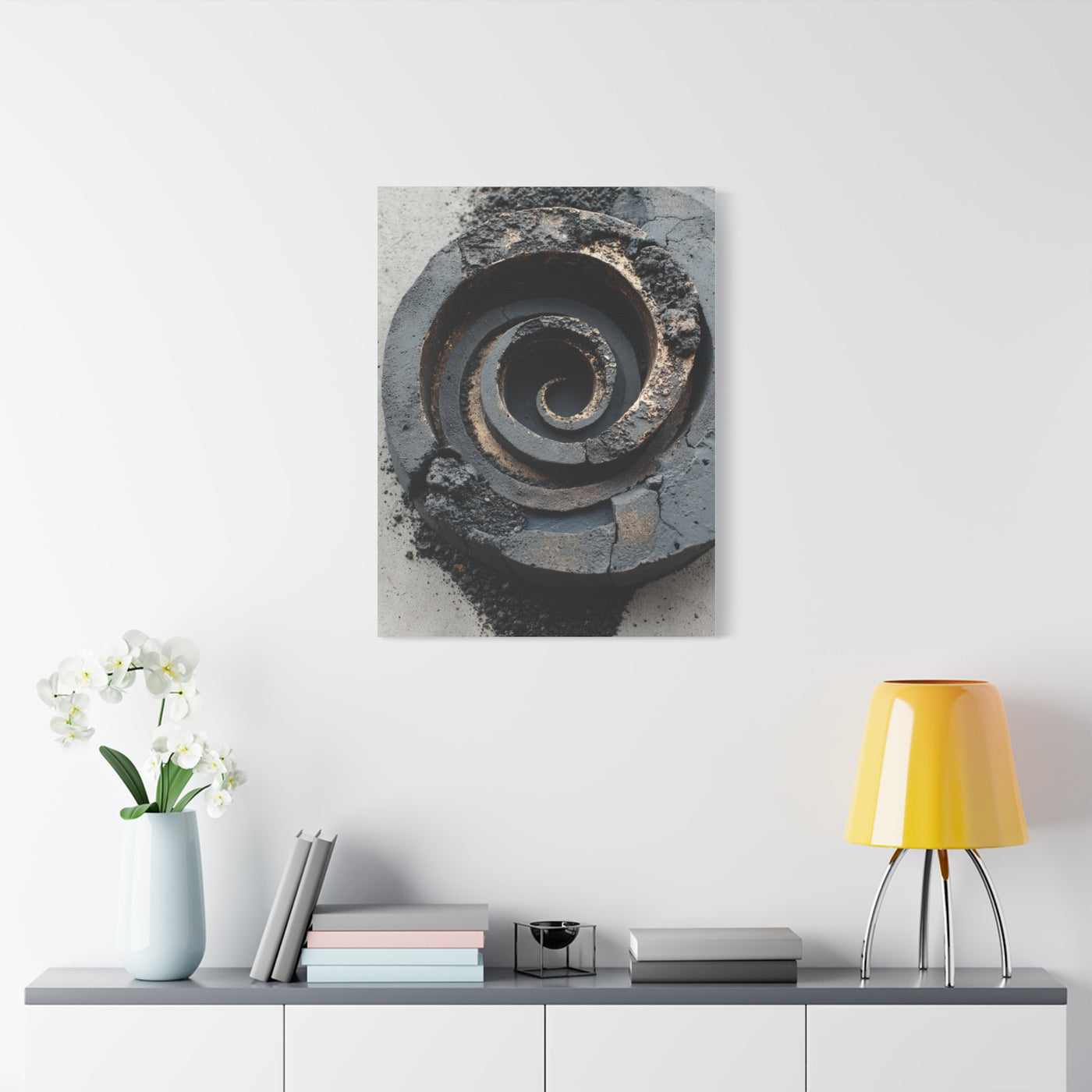 Industrial Spiral Form Abstraction Wall Art & Canvas Print