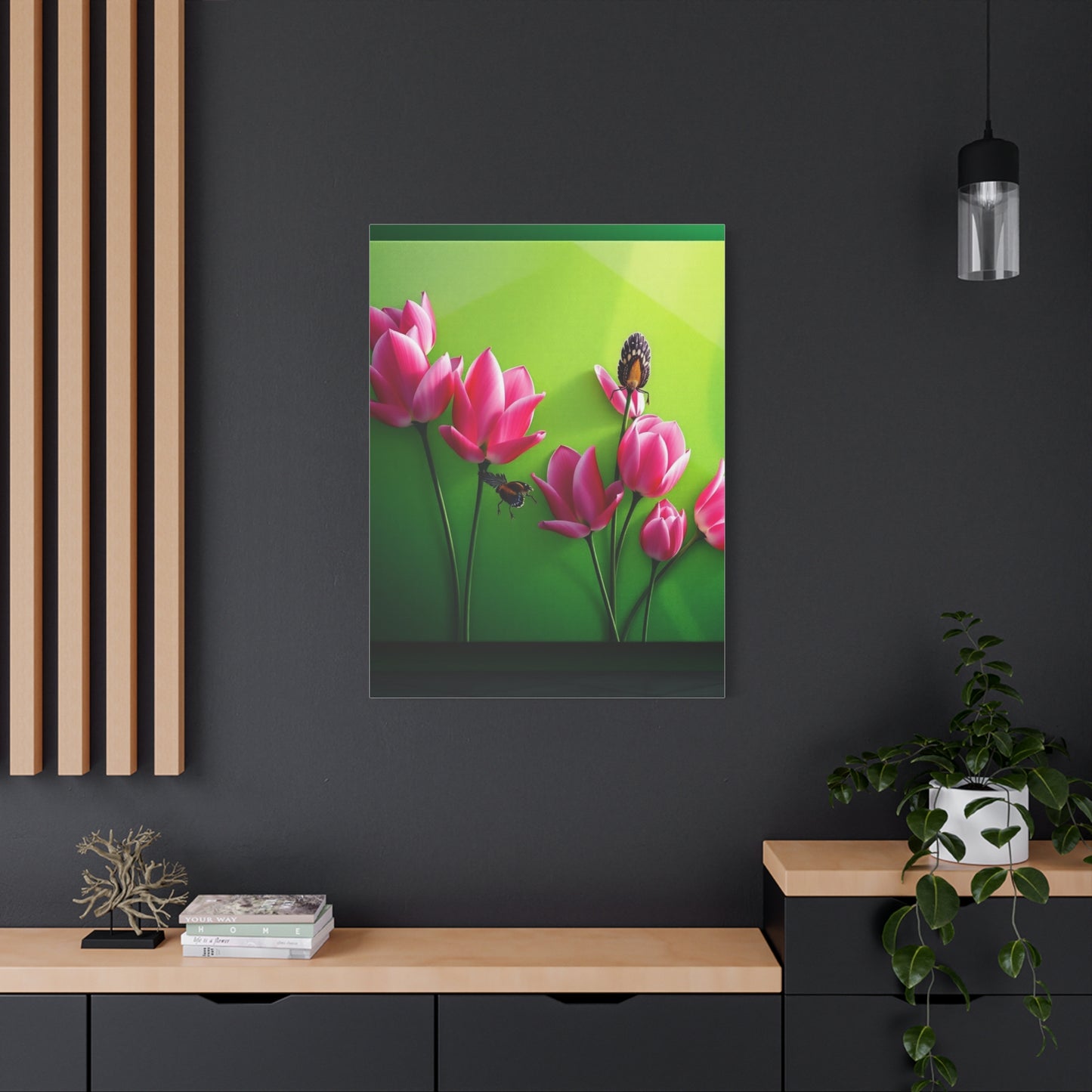 Elite Green & Pink Canvas Art Vision Wall Art & Canvas Print