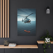 Arctic Rescue Helicopter Scene Wall Art & Canvas Print