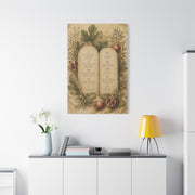 Ten Commandments Botanical Scripture Wall Art & Canvas Print