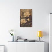 Vintage Lotus Botanical Painting Wall Art & Canvas Print