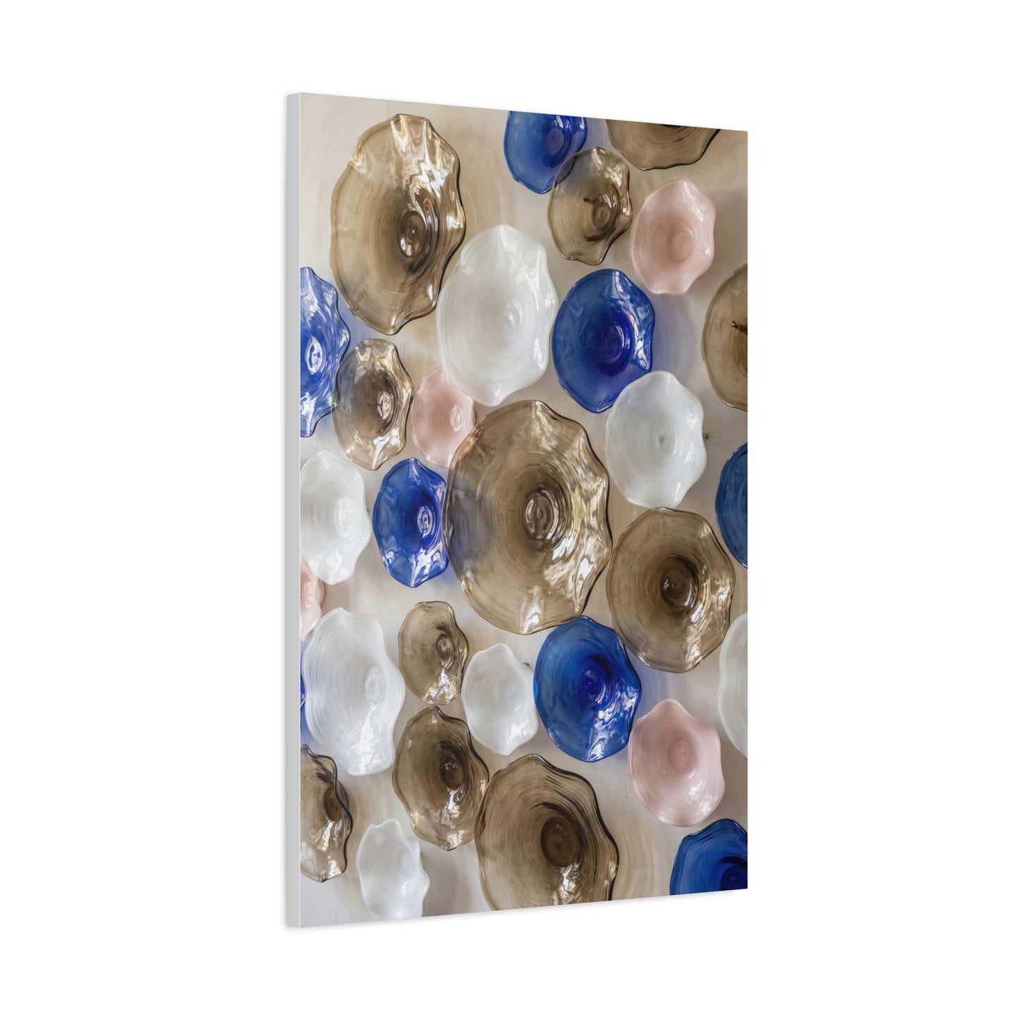 Glass Floral Mosaic Arrangement Wall Art & Canvas Print