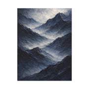 Textured Navy Mountain Horizon Wall Art & Canvas Print