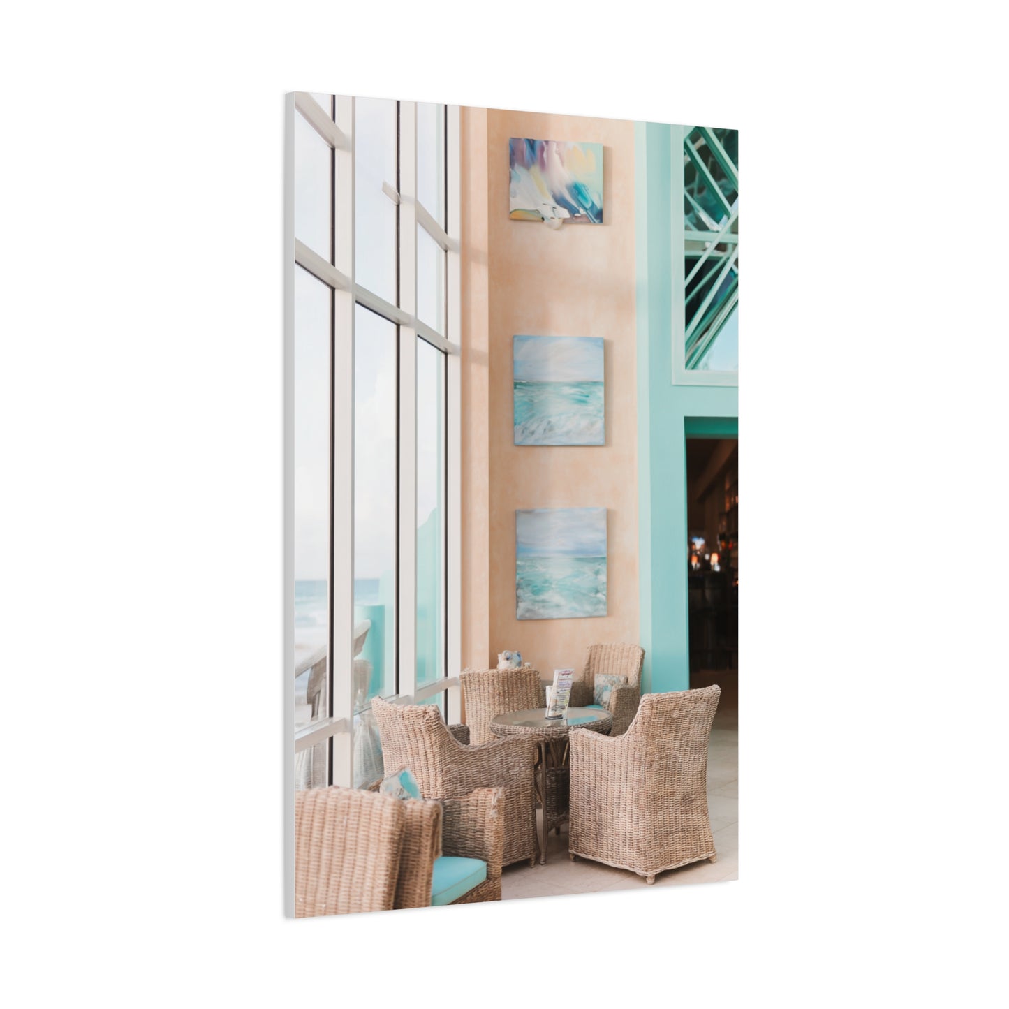 Coastal Resort Lounge Ocean Horizon Wall Art & Canvas Print