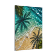 Aerial Coastal Palm Shadows Tropical Wall Art & Canvas Print