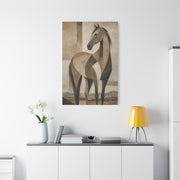 Geometric Horse Modern Ranch Study Wall Art & Canvas Print