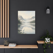 Be Still Mountain Lake Scripture Wall Art & Canvas Print