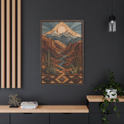Layered Canyon Wood Mosaic Southwest Wall Art & Canvas Print