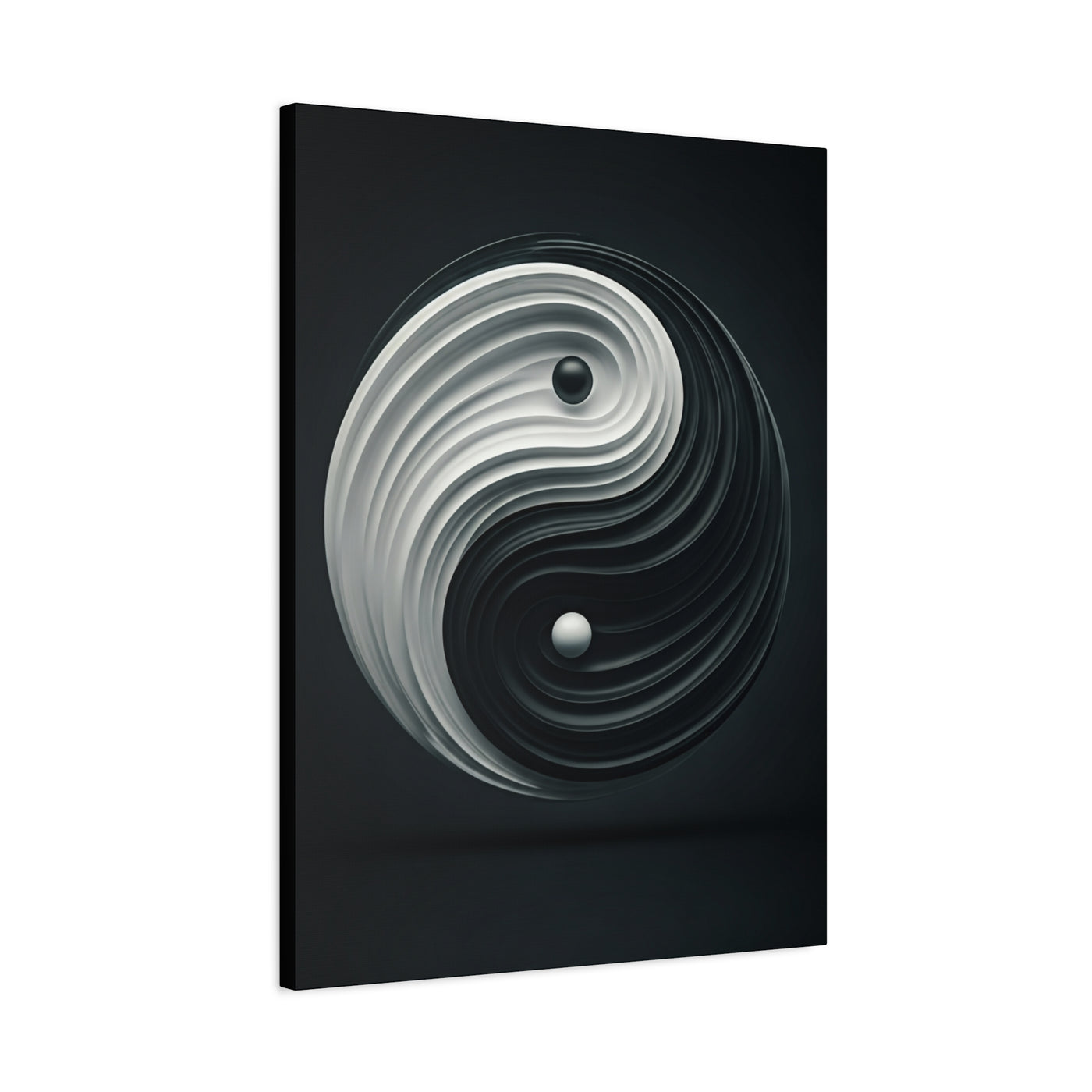 Monochrome Yin Yang Energy Wall Art & Canvas Prints