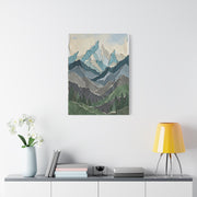 Hand-Torn Paper Collage Mountain Range Wall Art & Canvas Print