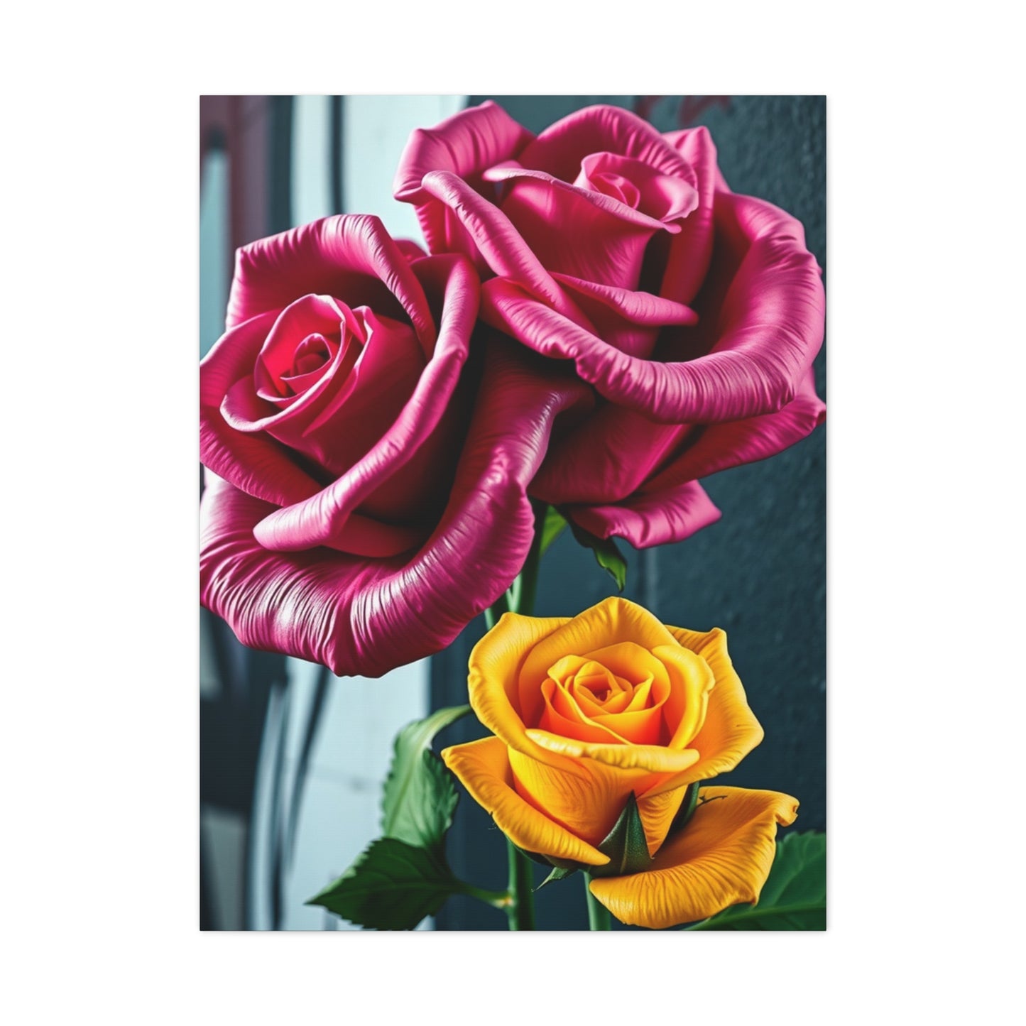 Luxe Blossom Graffiti Canvas Wall Art & Canvas Print