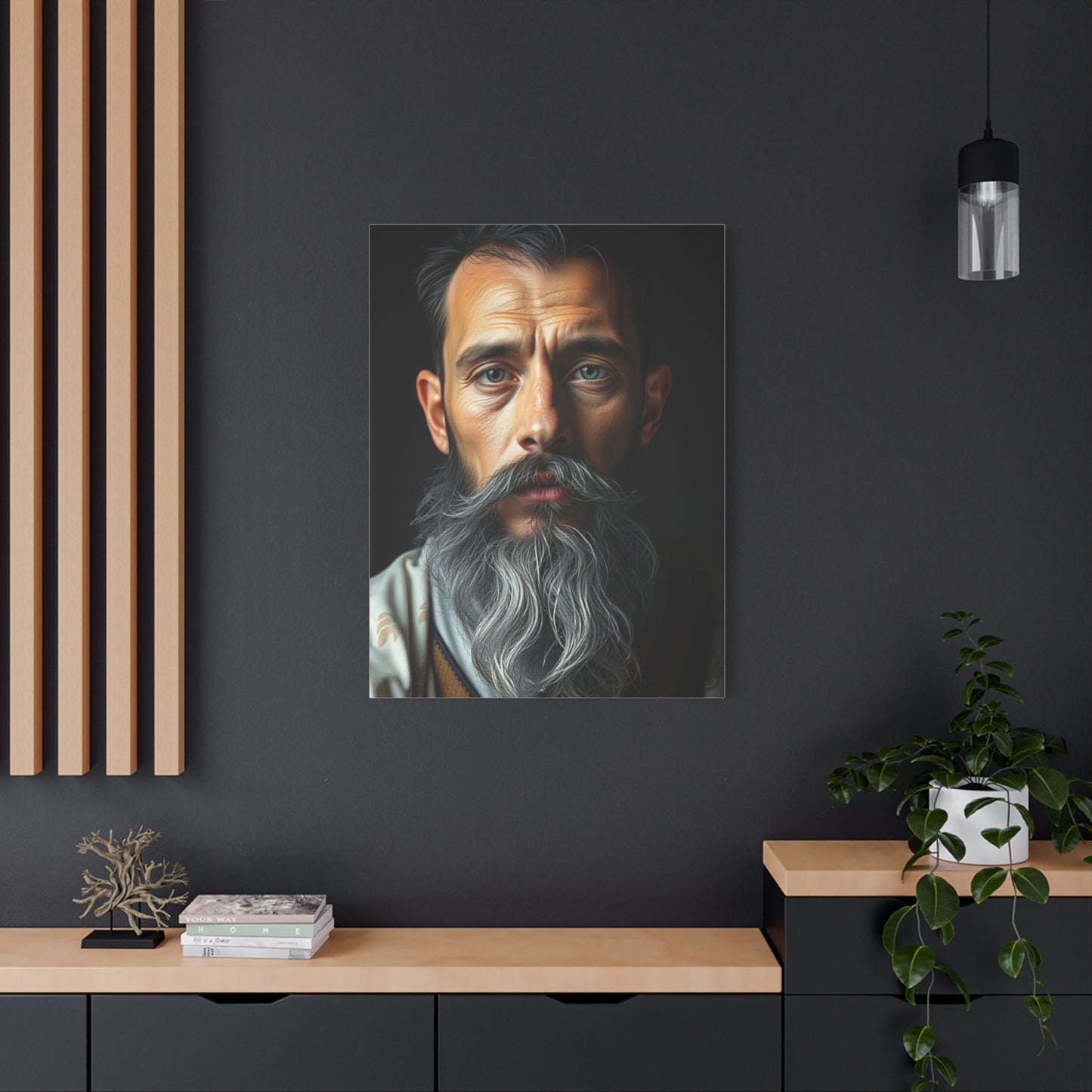 Elite Charcoal, Onyx, and Ivory Art Vision Wall Art & Canvas Print