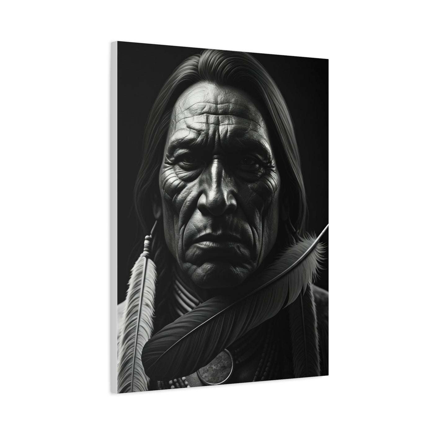Weathered Resolve Black & White Portrait Wall Art & Canvas Prints