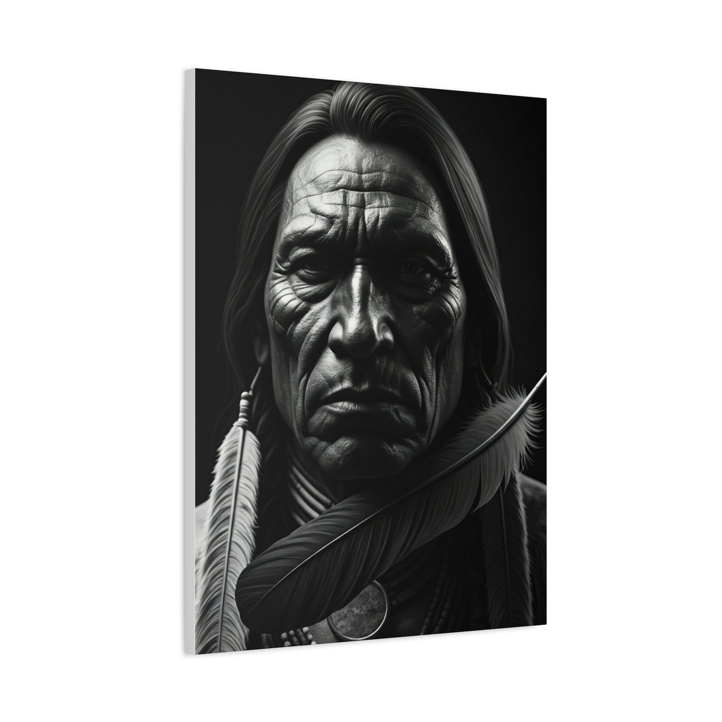 Weathered Resolve Black & White Portrait Wall Art & Canvas Prints