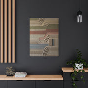 Sculpted Sisal & Plaster Geometric Wall Art & Canvas Print