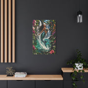 Tropical Waterfall Mermaid Escape Wall Art & Canvas Print