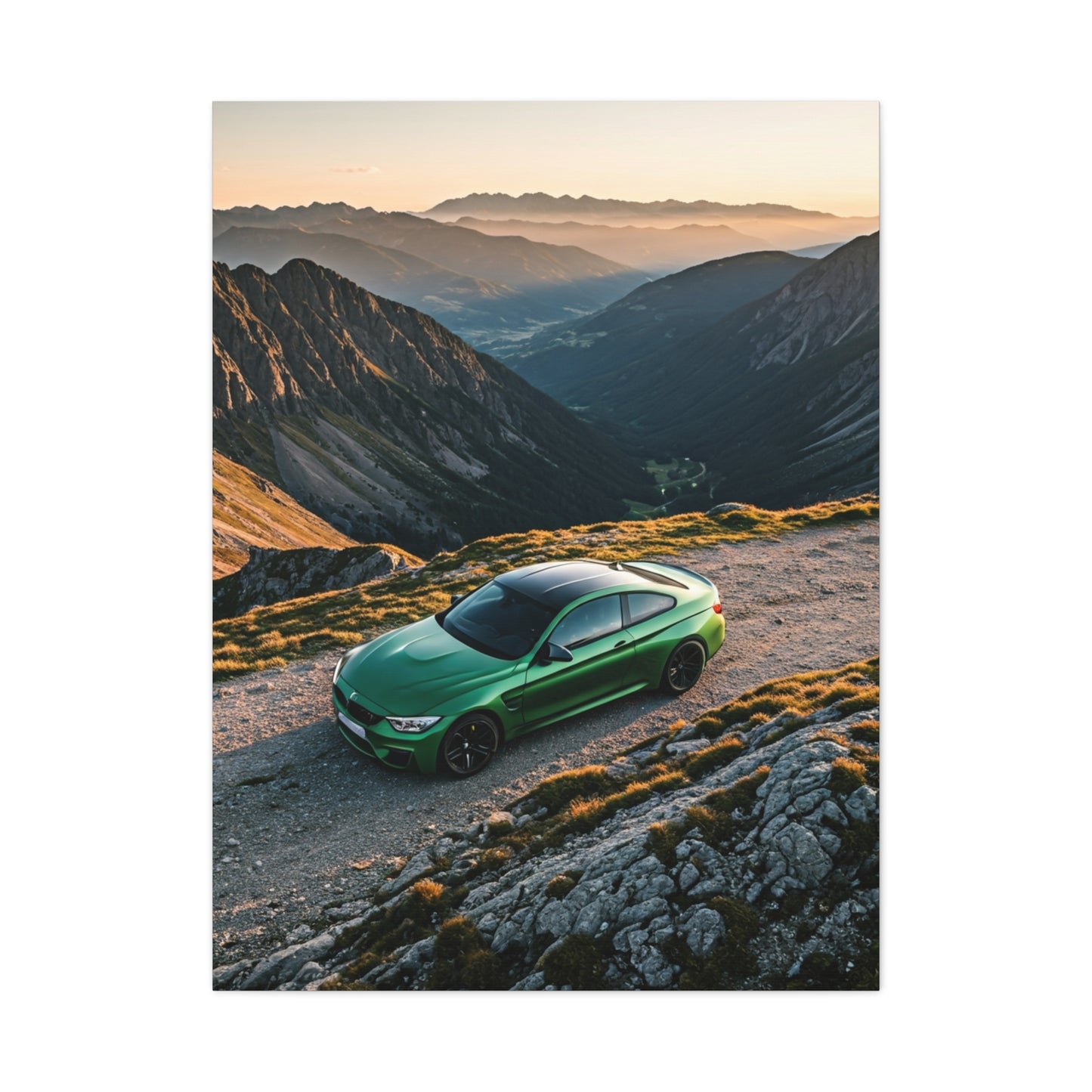 BMW M4 Hilltop Overlook Performance Wall Art & Canvas Prints