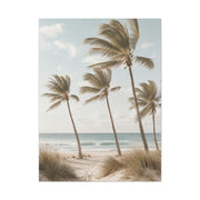 Coastal Palm Breeze Minimal Trees Wall Art & Canvas Print