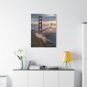 Golden Gate Bridge Through Morning Fog Wall Art & Canvas Print