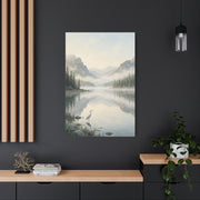 Be Still Mountain Lake Scripture Wall Art & Canvas Print