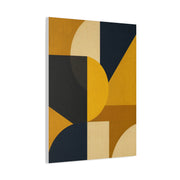Mid-Century Geometric Mustard Composition Wall Art & Canvas Print