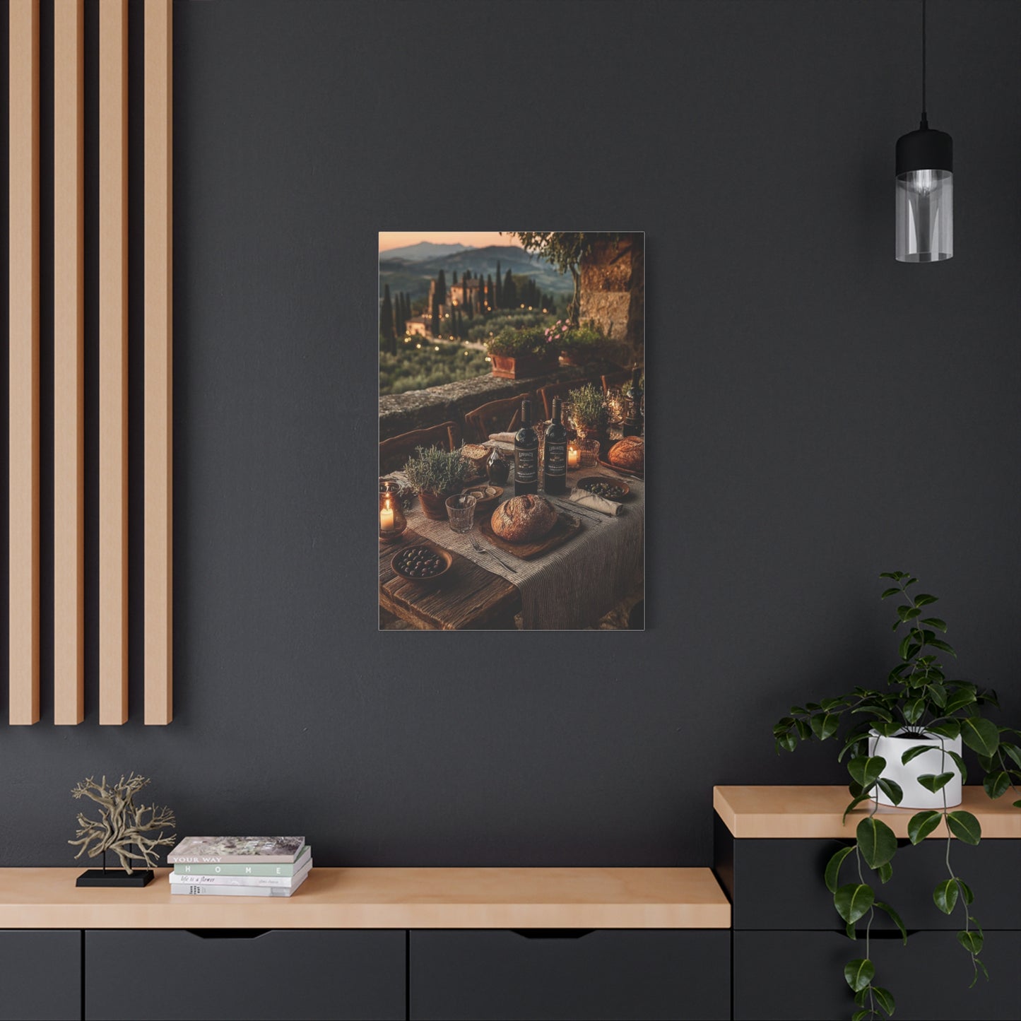 Tuscan Vineyard Dinner Table Wall Art & Canvas Print