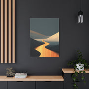 Minimal Gold Desert Horizon Wall Art & Canvas Print