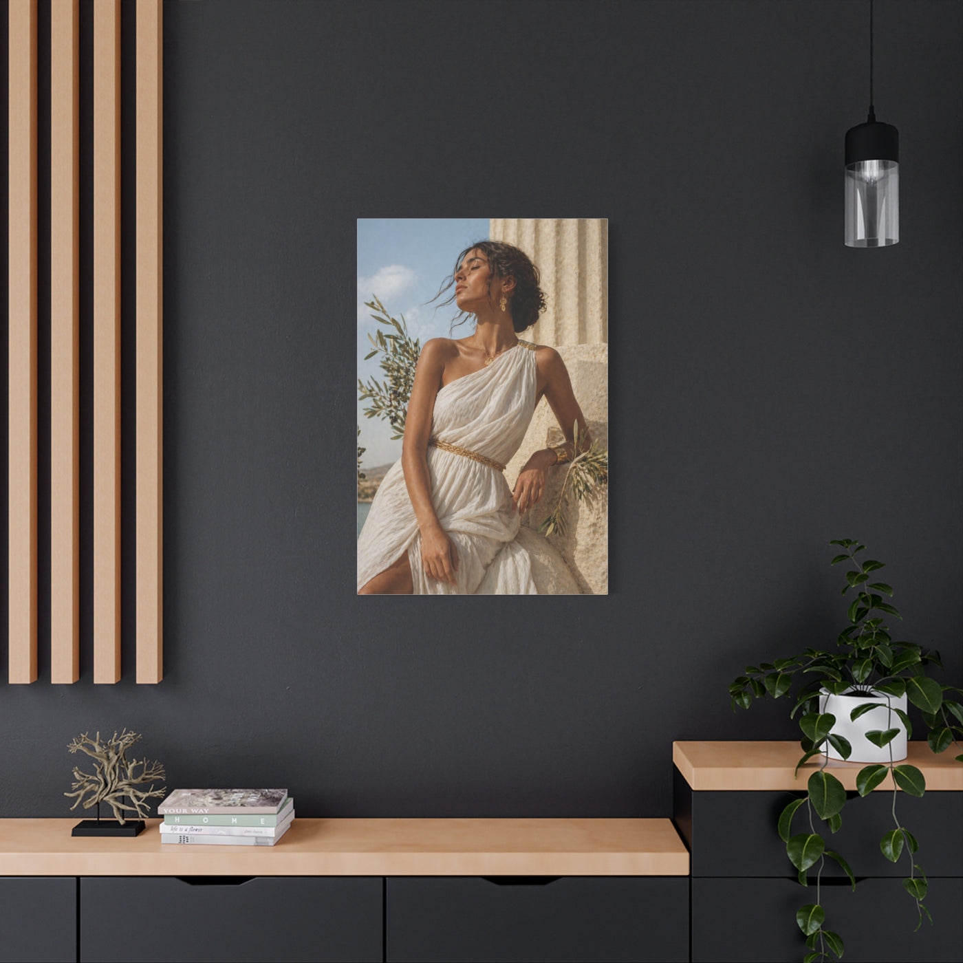 Contemporary Greek Goddess Portrait Wall Art & Canvas Print