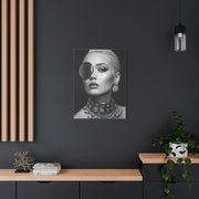 Monochrome Luxury Disc Portrait Wall Art & Canvas Print