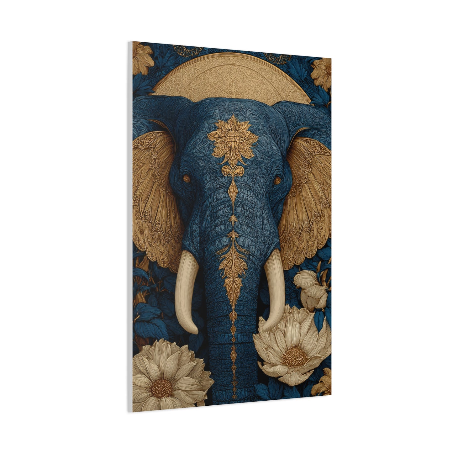 Ornamental Mandala Elephant Portrait Wall Art & Canvas Print