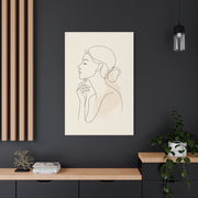 Minimal Continuous Line Portrait Wall Art & Canvas Print