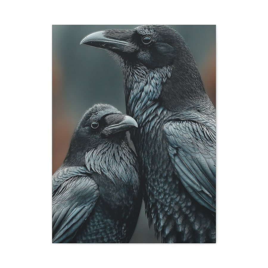 Raven and Crow Portrait – Shadow Companions Wall Art & Canvas Print