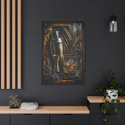Industrial Cocktail Metal Relief Wall Art & Canvas Print