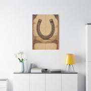 Rustic Horseshoe Frontier Poster Wall Art & Canvas Print