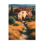 Tuscan Countryside Villa Painting Wall Art & Canvas Print