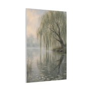 Misty Willow Reflection Lake Trees Wall Art & Canvas Print