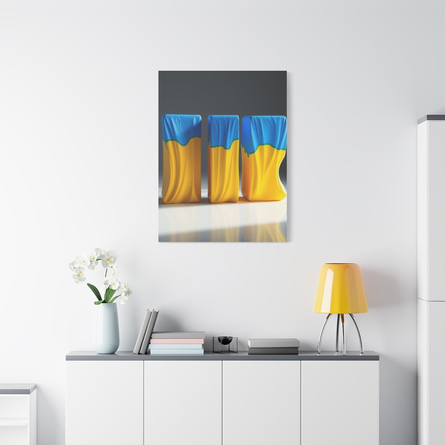 Supreme Art Collection Blue & Yellow Wall Art & Canvas Print