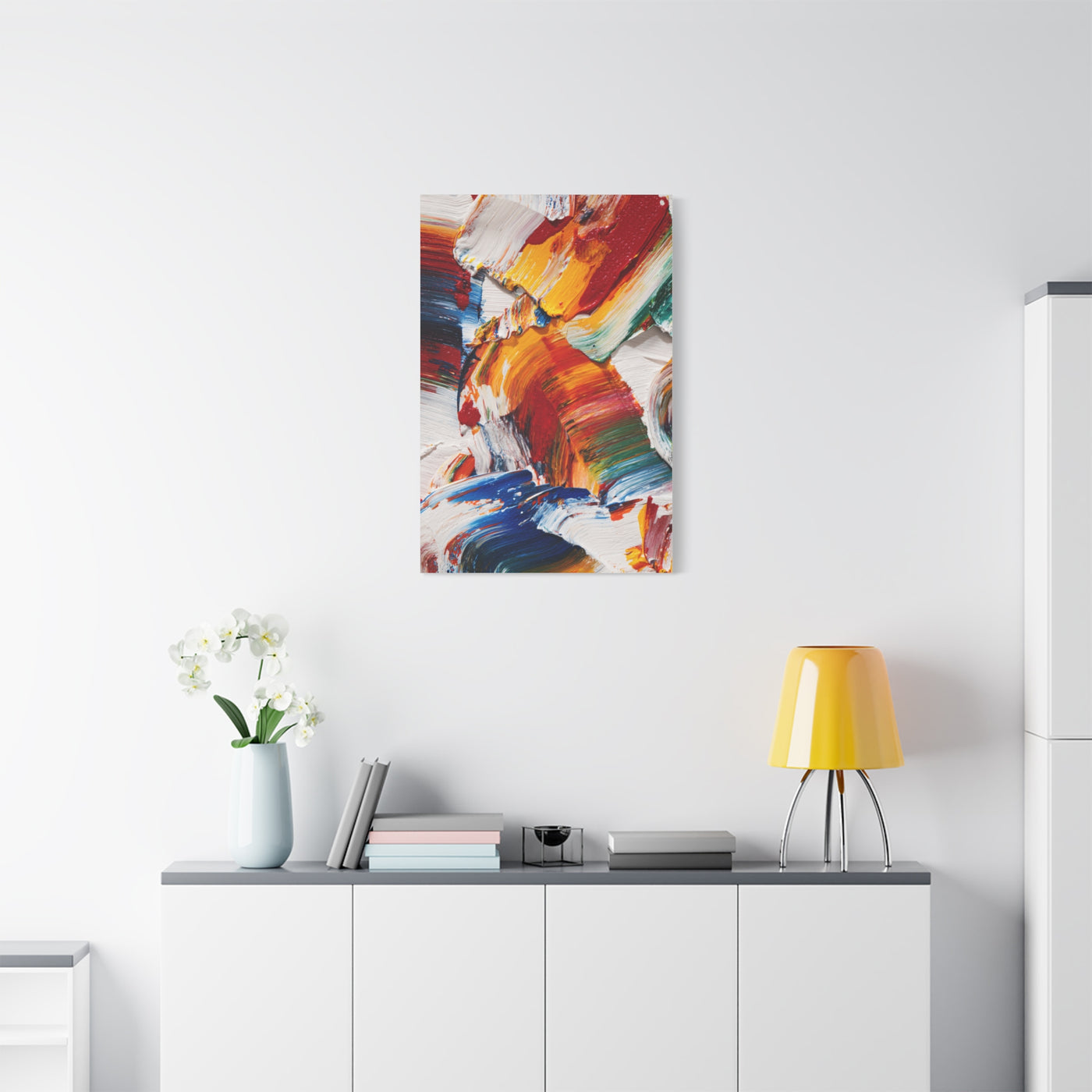 Bold Multicolor Abstract Brushstroke Wall Art & Canvas Print