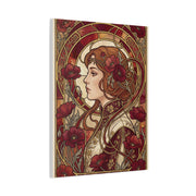 Art Nouveau Red Poppy Muse Portrait Wall Art & Canvas Print