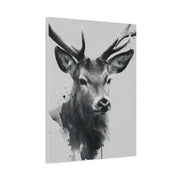 Minimal Ink Wash Deer Portrait Wall Art & Canvas Print
