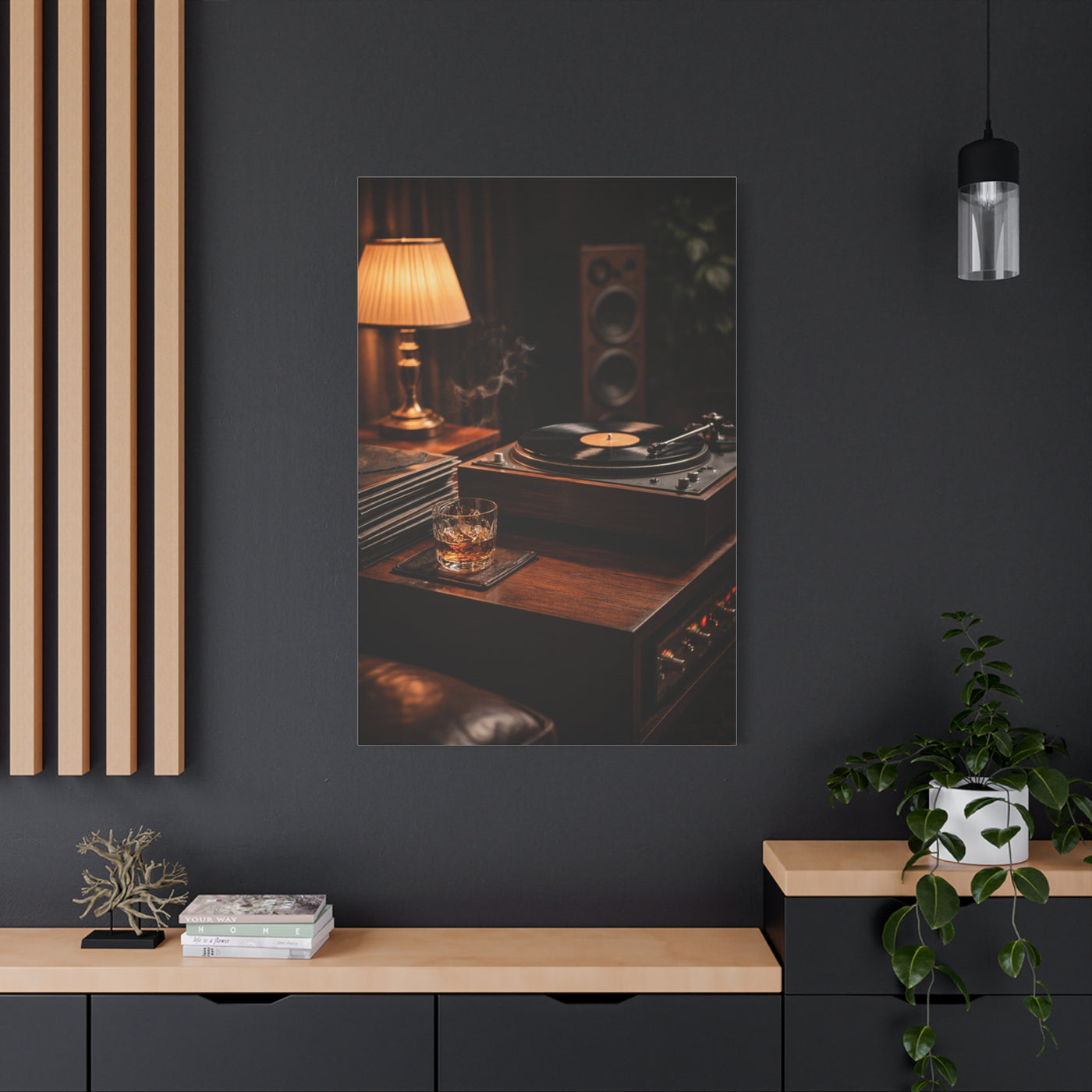 Vinyl Collector Studio Scene Wall Art & Canvas Print